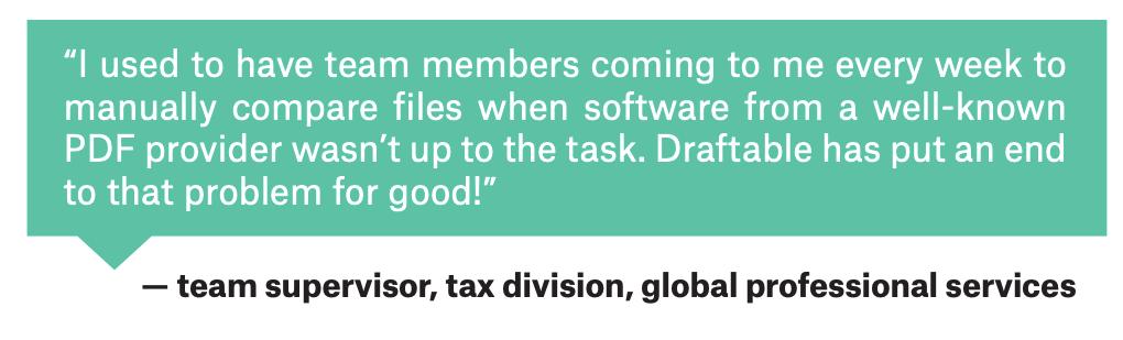 Draftable's document checker made manual comparison a thing of the past.