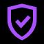 Shield with tick icon